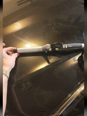 RUSK Silver Curling Iron - Silver/Black Women Hair Tool